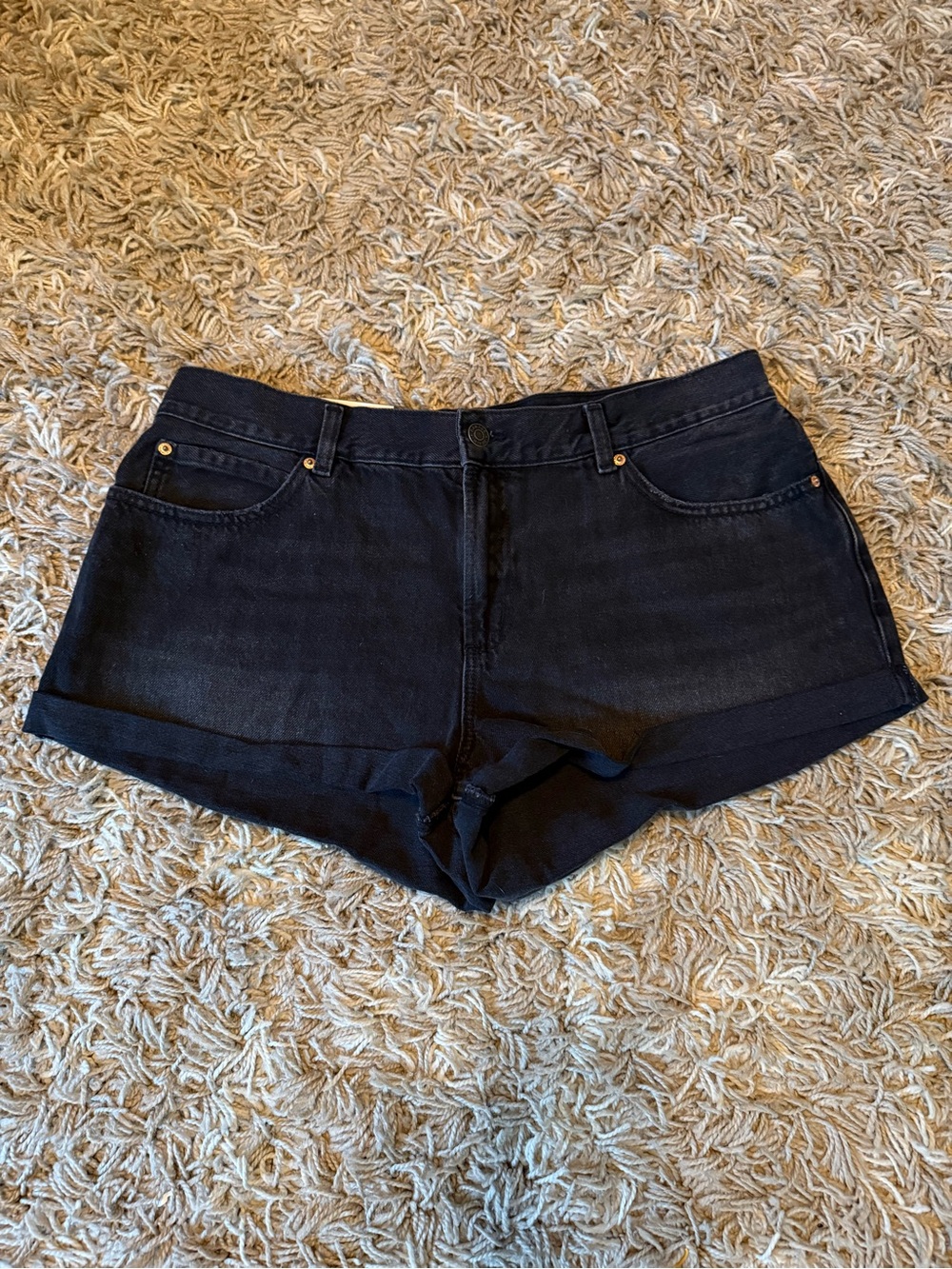 Women’s Garage Brand Black Cuffed Denim Shorts Brand New With Tags Size 13 31
